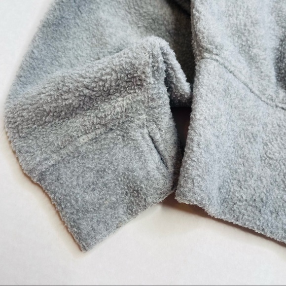 OLD Navy Active Grey Dolman Sleeve Fleece Funnel Neck Sweatshirt Thumb Holes - Picture 3 of 8